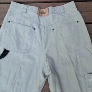 Vintage PNB Nation Clothing Carpenter Cargo pants 34X34 Men Baggy Y2K Kaki Hip H